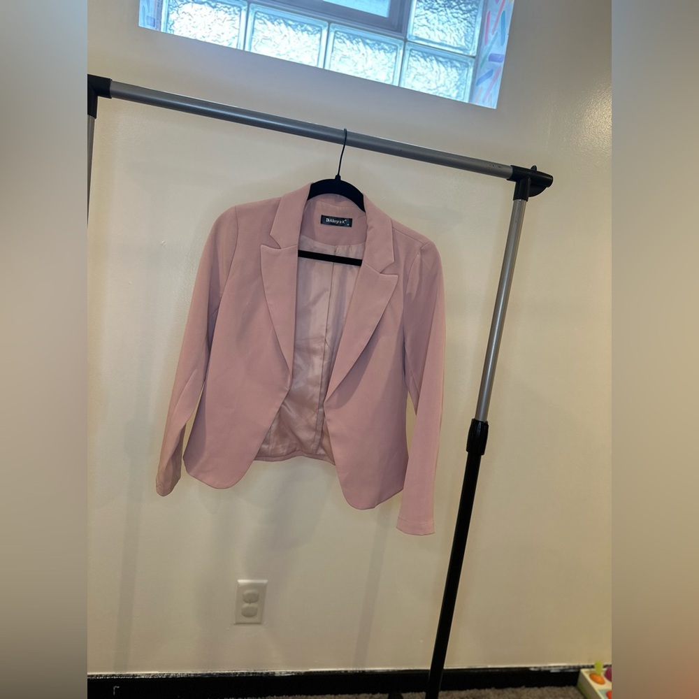 Allegra K Soft Pink Women's Blazer